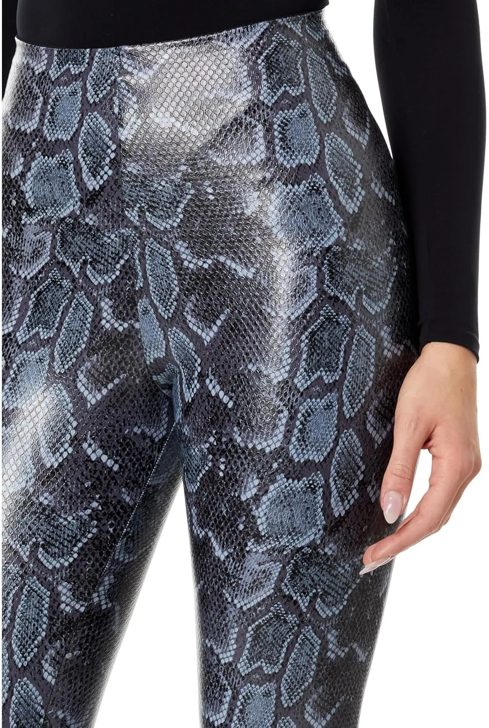 commando Women's Faux Leather Animal Print Legging