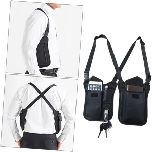 Concealed Carry Sling Bag Men's Armpit Bag Hidden Underarm Key Case Nylon