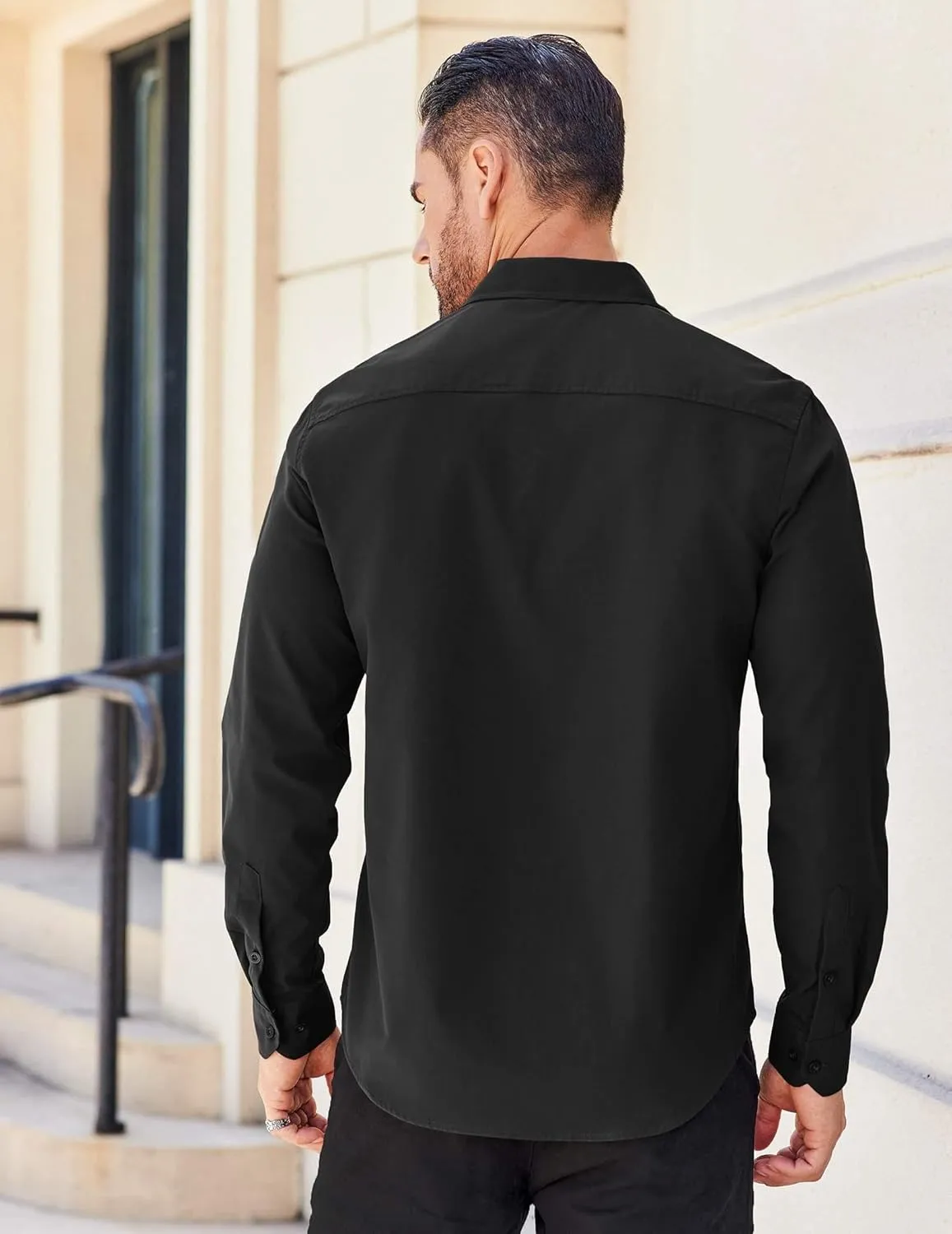 COOFANDY Men's Long Sleeve Casual Button Down Shirts Untucked Shirts for Men Regular Fit Dress Shirt