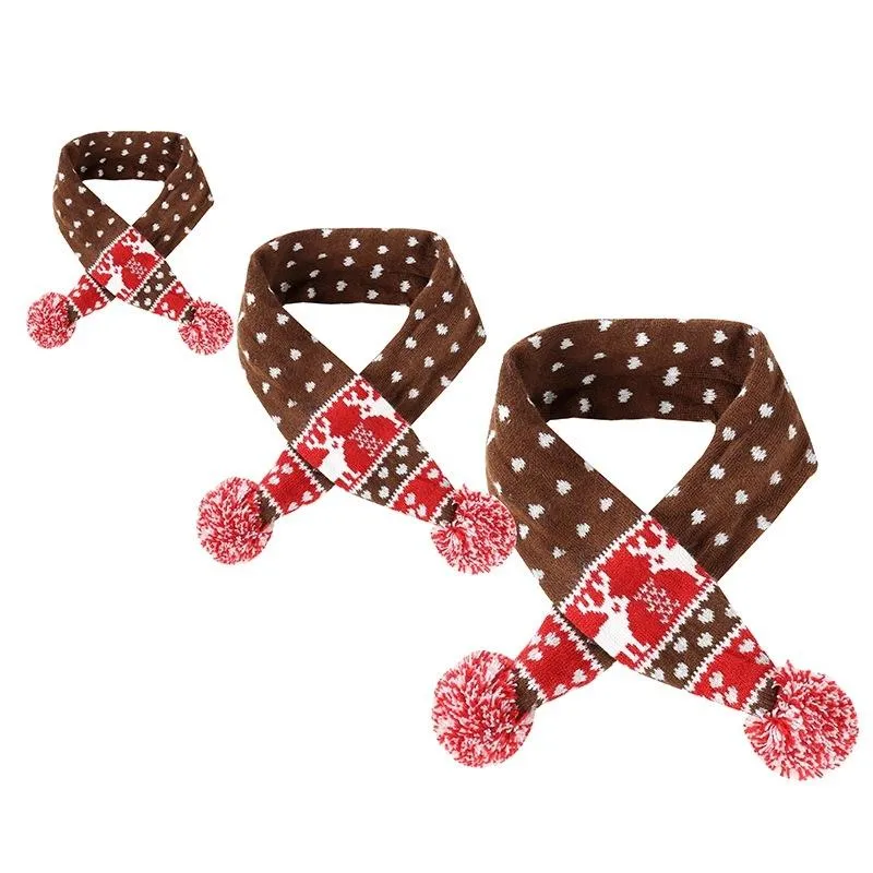 Cozy Elk Dog Scarf Size S Brown