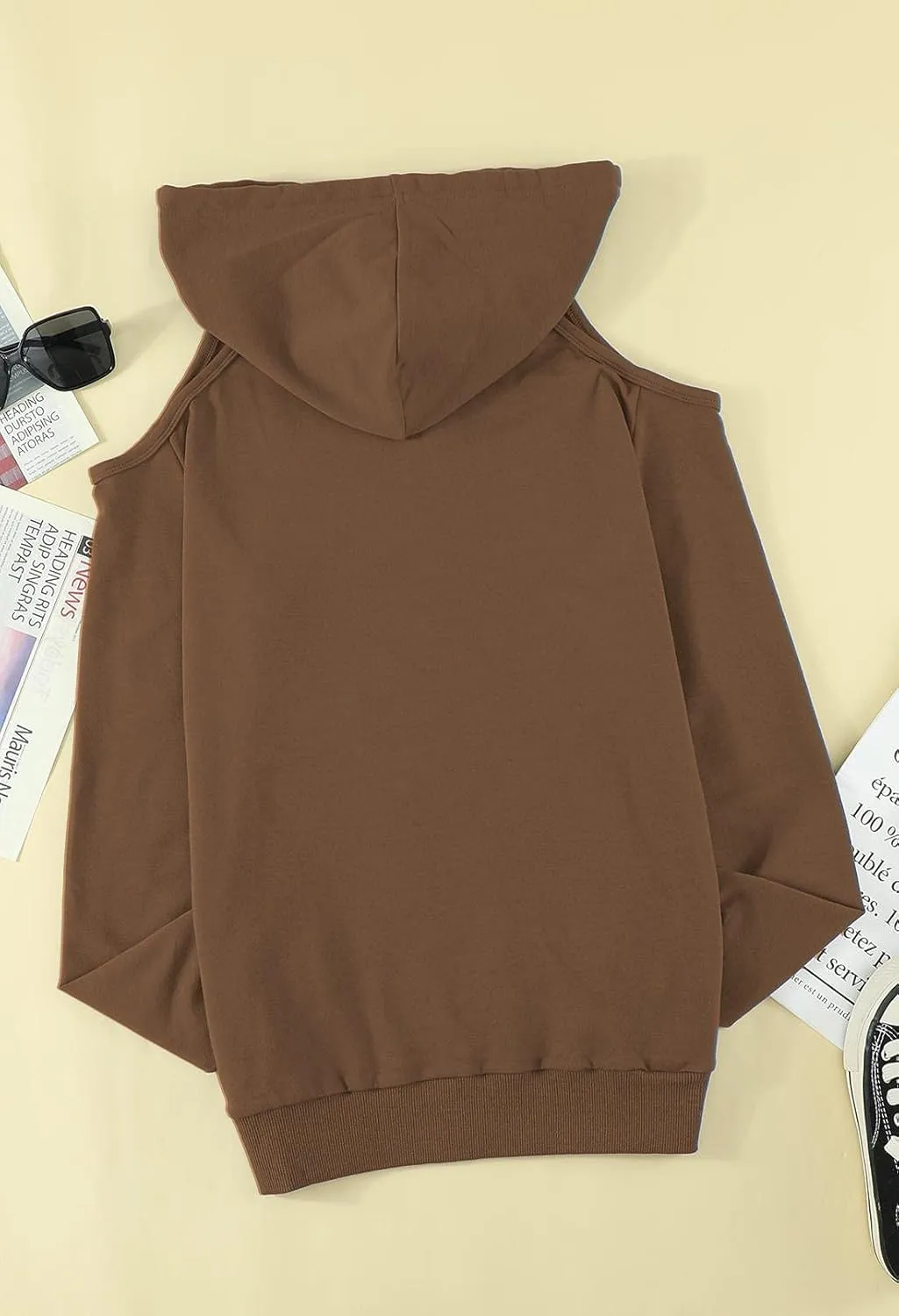 Cutiefox Women's Casual Long Sleeve Drawstring Hoodie Sweatshirts Pullover with Pockets