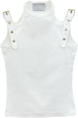DBFBDTU Knit Tank Tops for Women Women's Knitted Camisole Solid Color Elastic O Neck Sleeveless Tank Tops