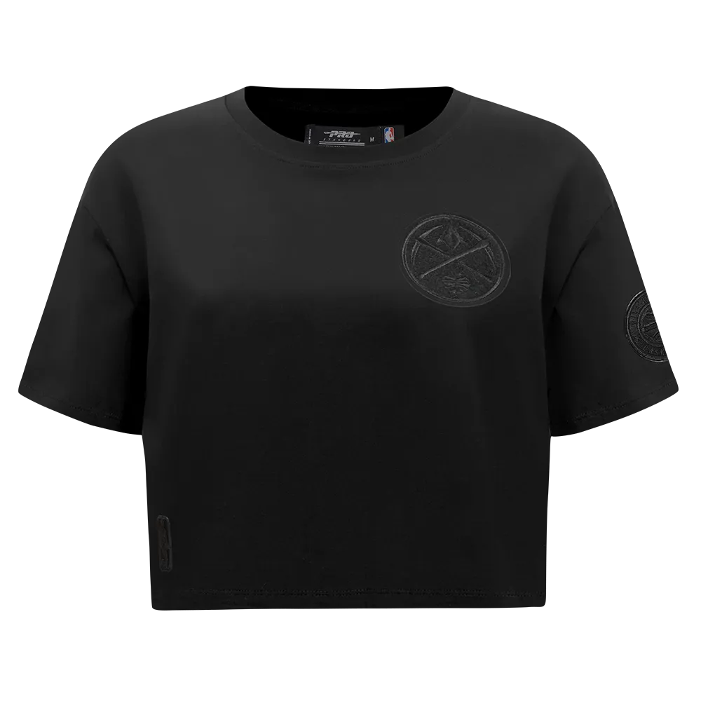 DENVER NUGGETS TRIPLE BLACK WOMEN'S SJ BOXY TEE (TRIPLE BLACK WOMEN'S)
