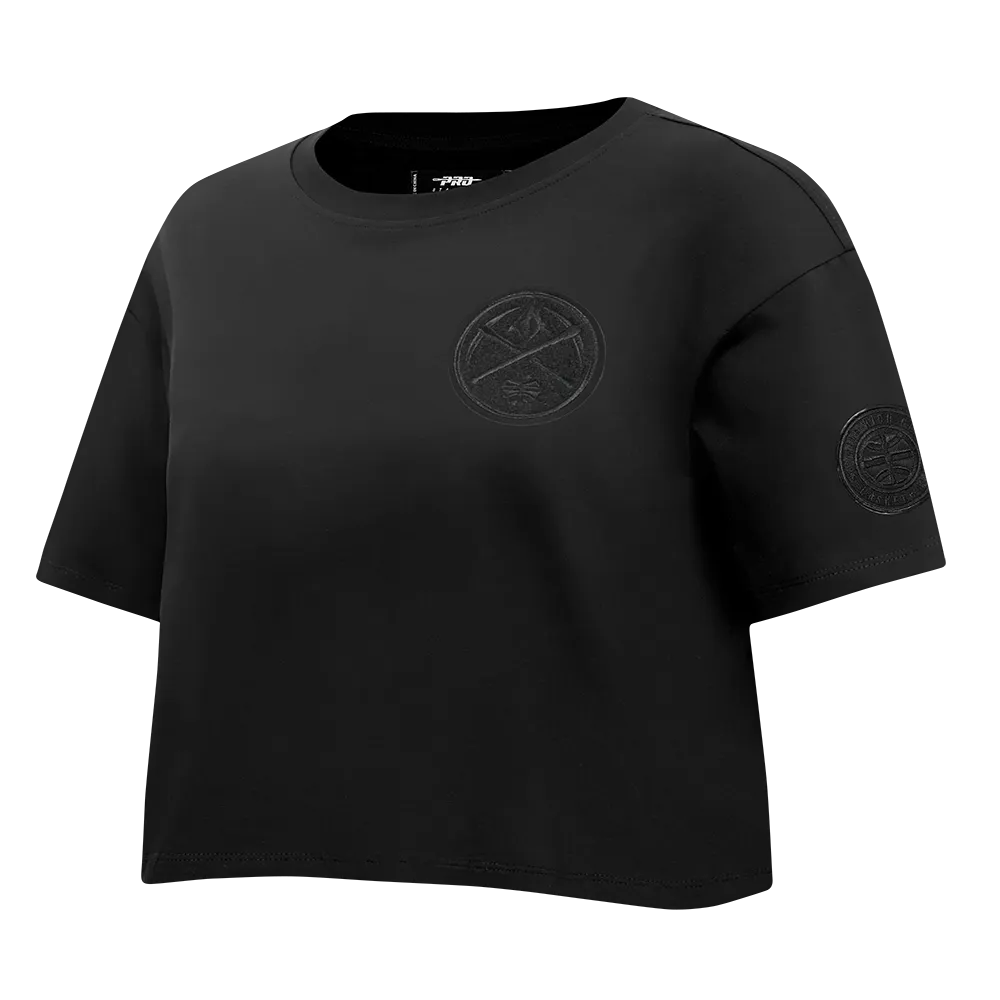 DENVER NUGGETS TRIPLE BLACK WOMEN'S SJ BOXY TEE (TRIPLE BLACK WOMEN'S)