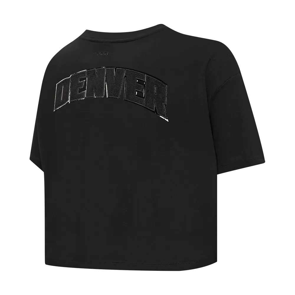DENVER NUGGETS TRIPLE BLACK WOMEN'S SJ BOXY TEE (TRIPLE BLACK WOMEN'S)