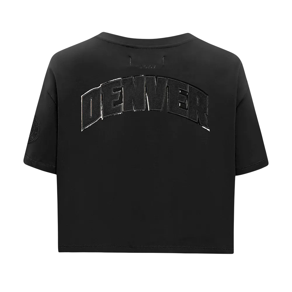DENVER NUGGETS TRIPLE BLACK WOMEN'S SJ BOXY TEE (TRIPLE BLACK WOMEN'S)
