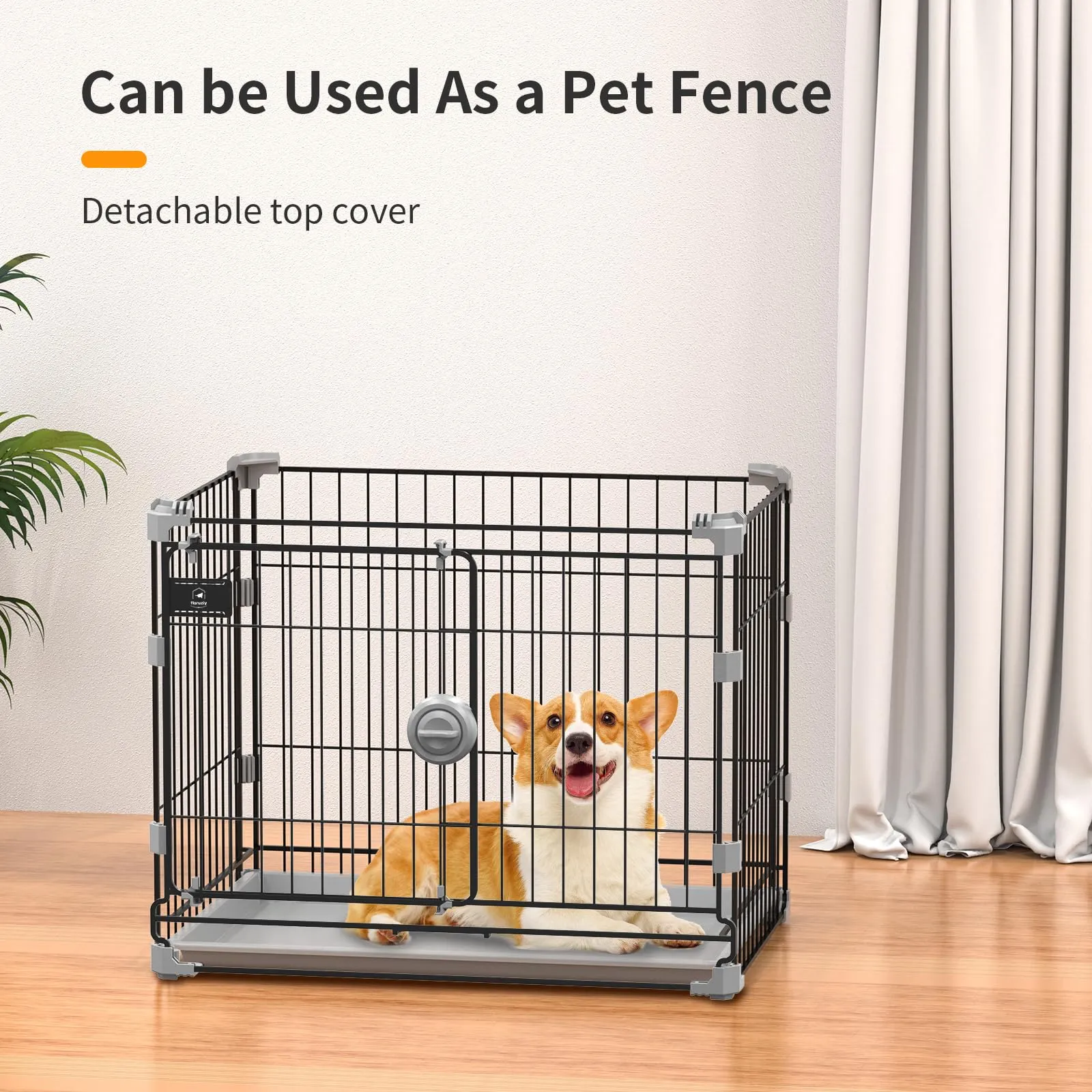 Dog Crate for Medium Dogs,30 inch Metal Dog Kennel Indoor Wire Dog Cage with Sliding Door and Removable Tray