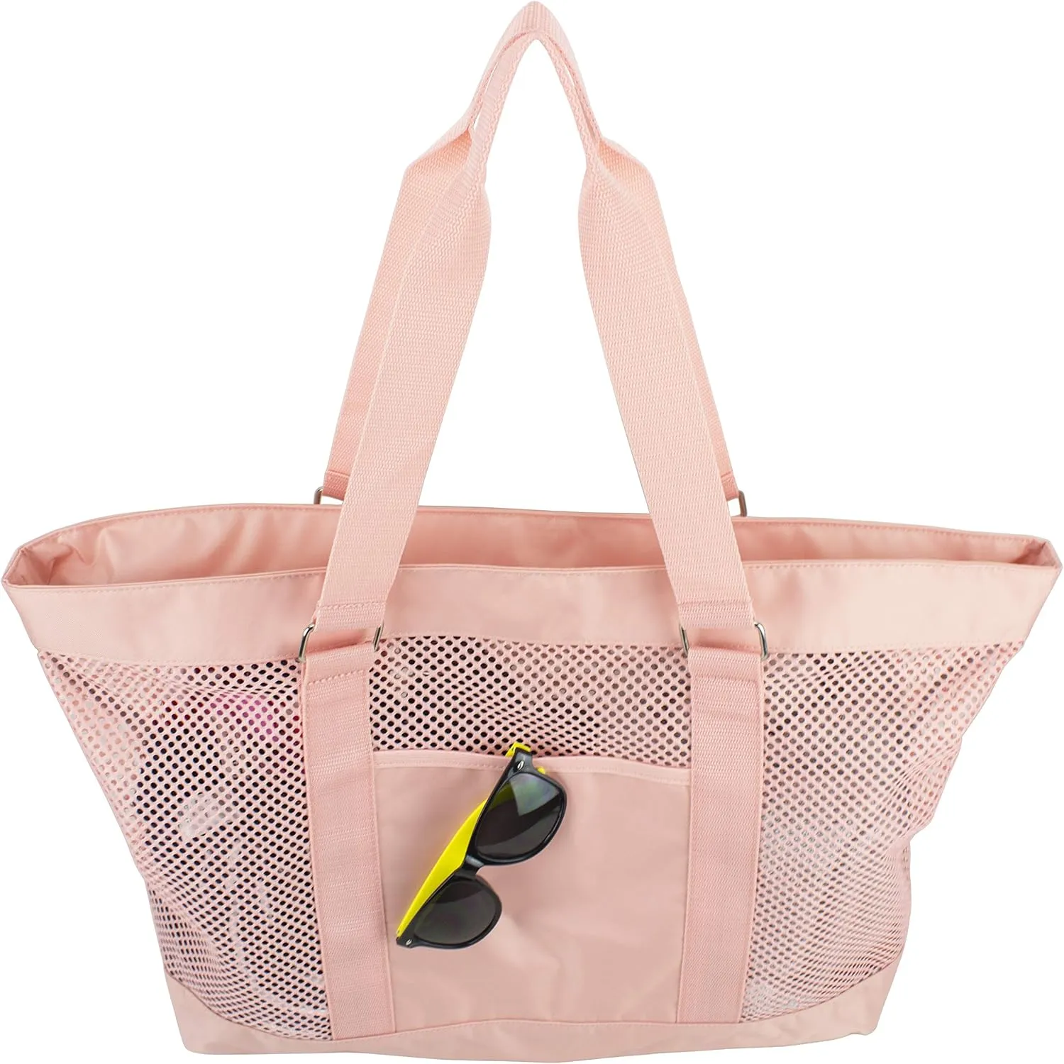 Eastsport Mesh Tote Waterproof Beach Bag for Shopping Vacation Swimming Family Travel Essentials