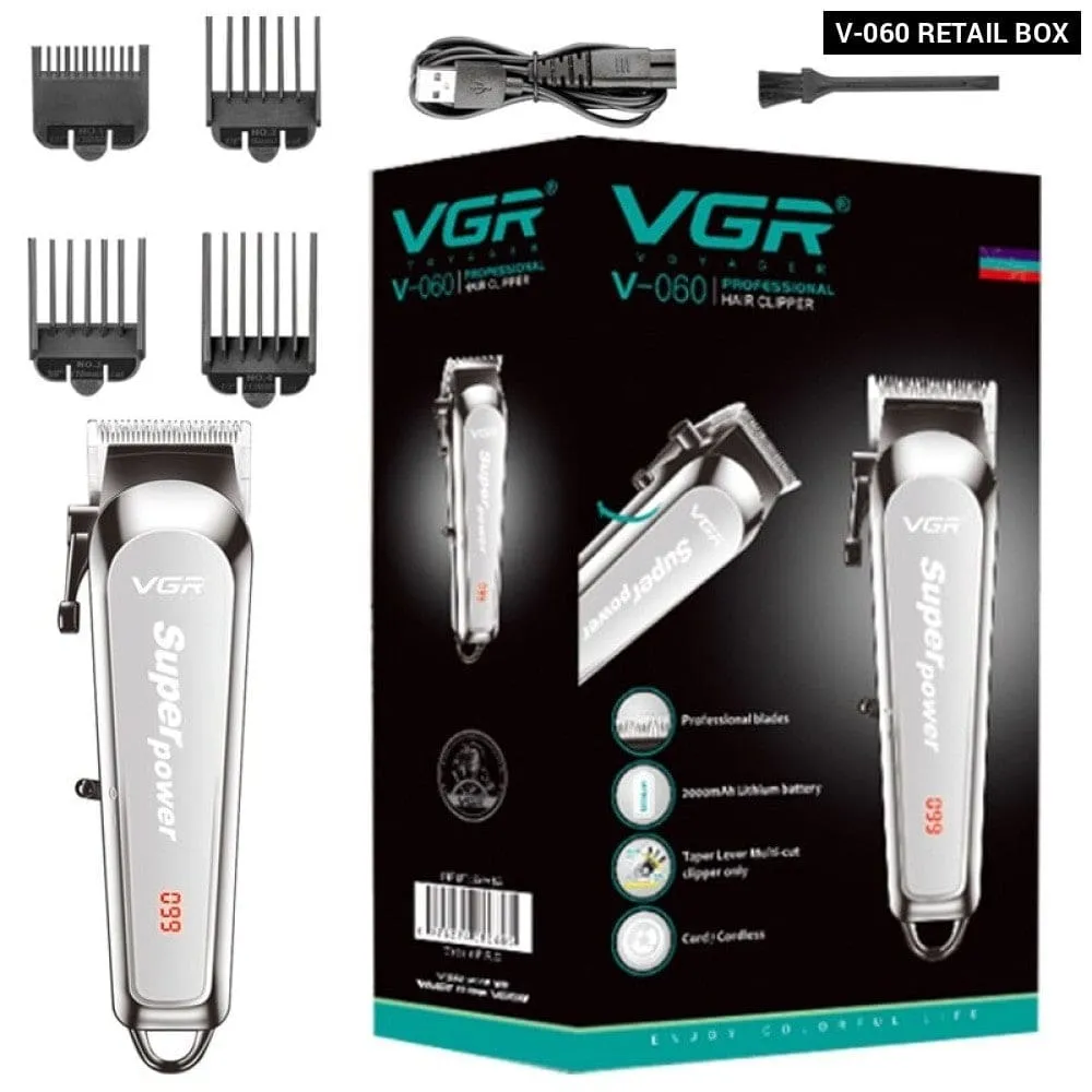 Electric Rechargeable Adjustable Cordless Hair Trimmer for Men