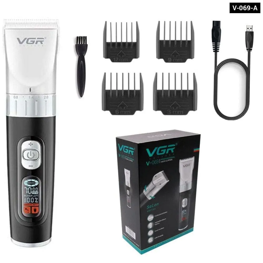Electric Rechargeable Cordless 5-speed Beard Hair Trimmer for Men