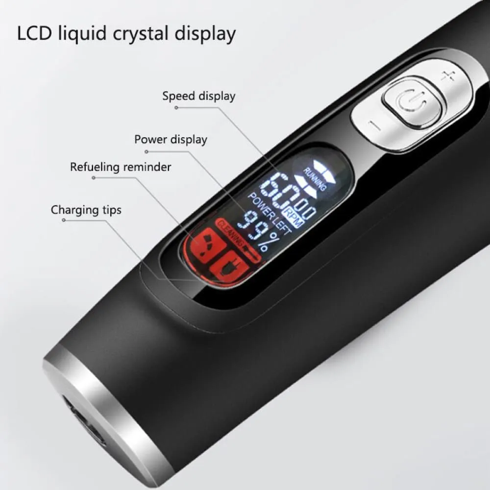 Electric Rechargeable Cordless 5-speed Beard Hair Trimmer for Men