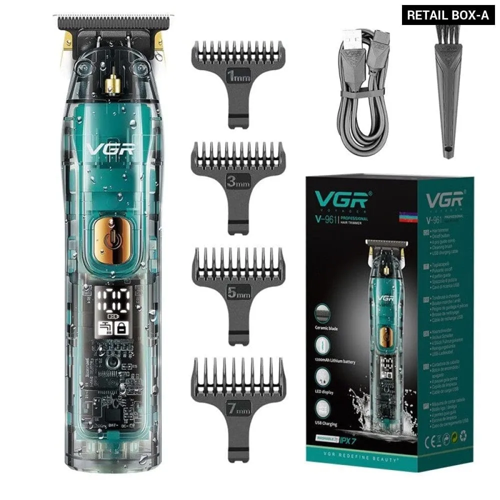 Electric Rechargeable Cordless Adjustable Professional Hair Trimmer for Men