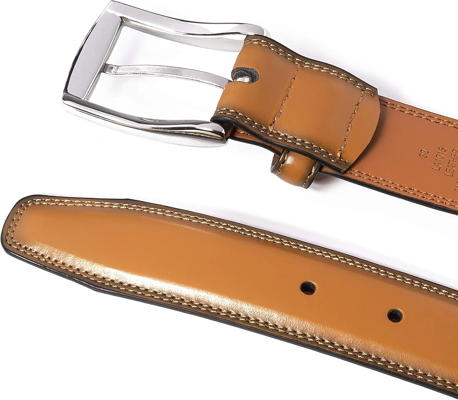 Fabio Valenti Genuine Leather Dress Belts For Men - Mens Belt For Suits, Jeans, Uniform With Single Prong Buckle