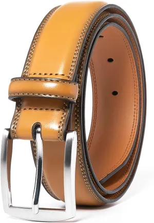 Fabio Valenti Genuine Leather Dress Belts For Men - Mens Belt For Suits, Jeans, Uniform With Single Prong Buckle
