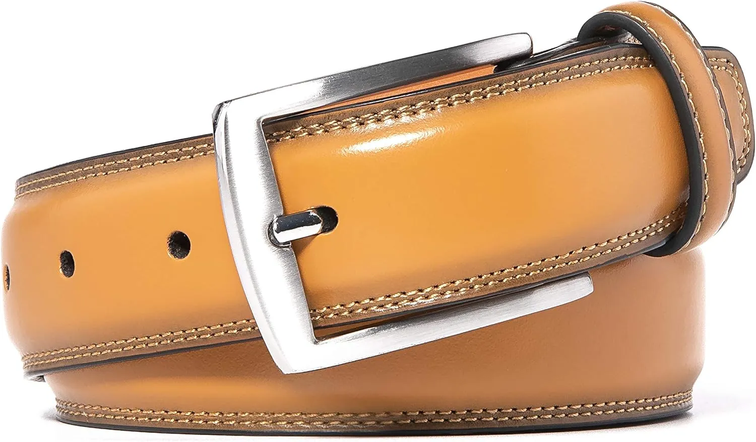 Fabio Valenti Genuine Leather Dress Belts For Men - Mens Belt For Suits, Jeans, Uniform With Single Prong Buckle