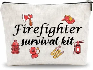 Firefighter Make Up Bag, Firefighter Survival Kit Cosmetic Bag, Toiletry Bag, Birthday Gift For Women, Women Accessories - A10