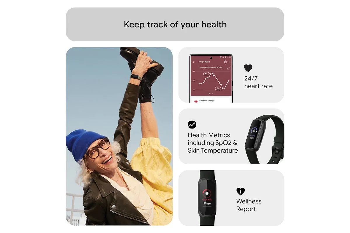 Fitbit Inspire 3 Fitness Tracker | Midnight Zen