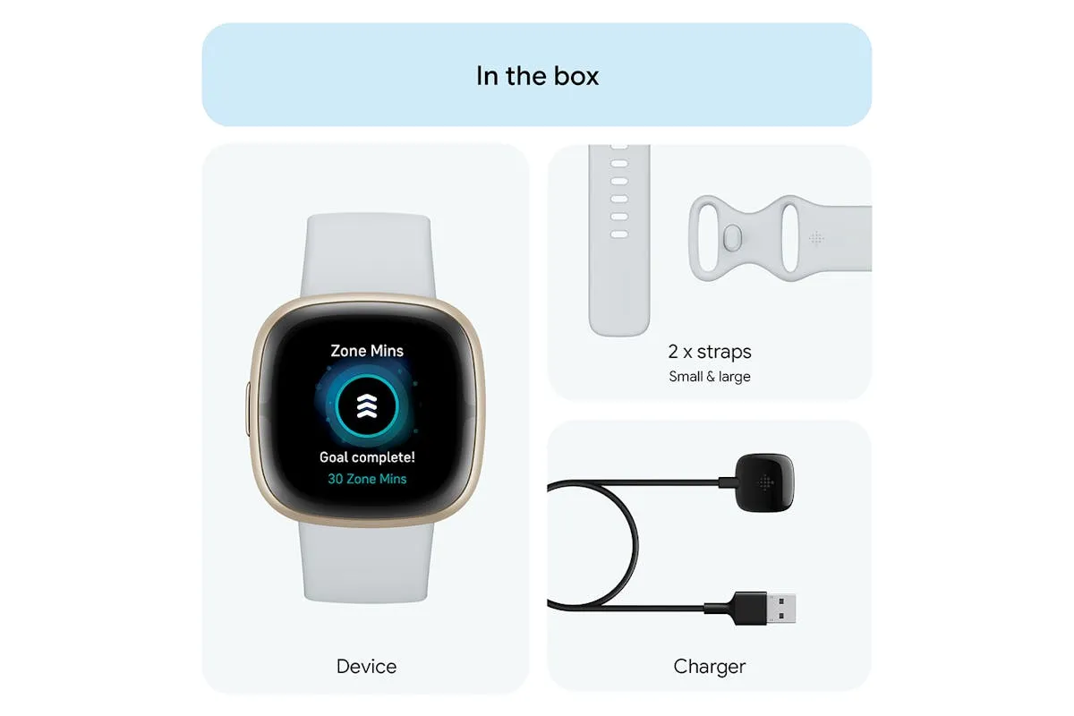 Fitbit Sense 2 Smartwatch | Blue Mist & Soft Gold