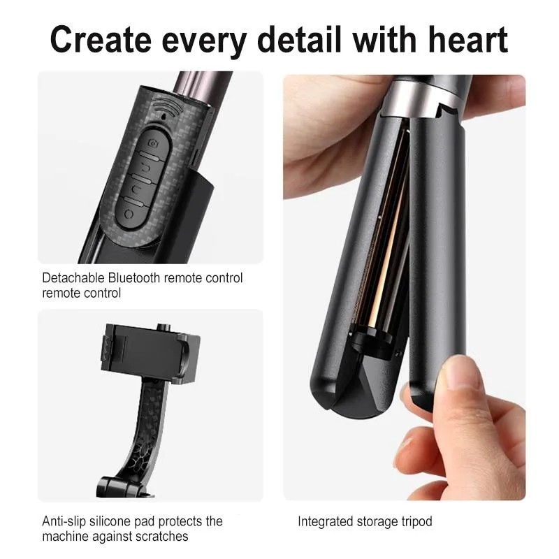 Foldable 3-in-1 Gimbal Stabilizer with Bluetooth Remote and Tripod for Smartphones