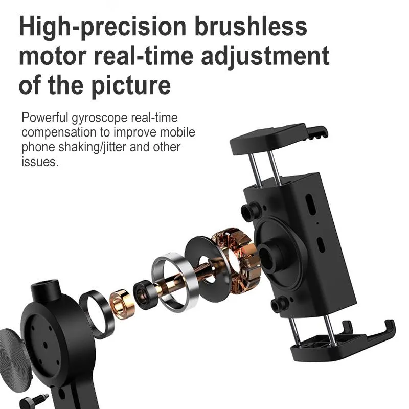 Foldable 3-in-1 Gimbal Stabilizer with Bluetooth Remote and Tripod for Smartphones