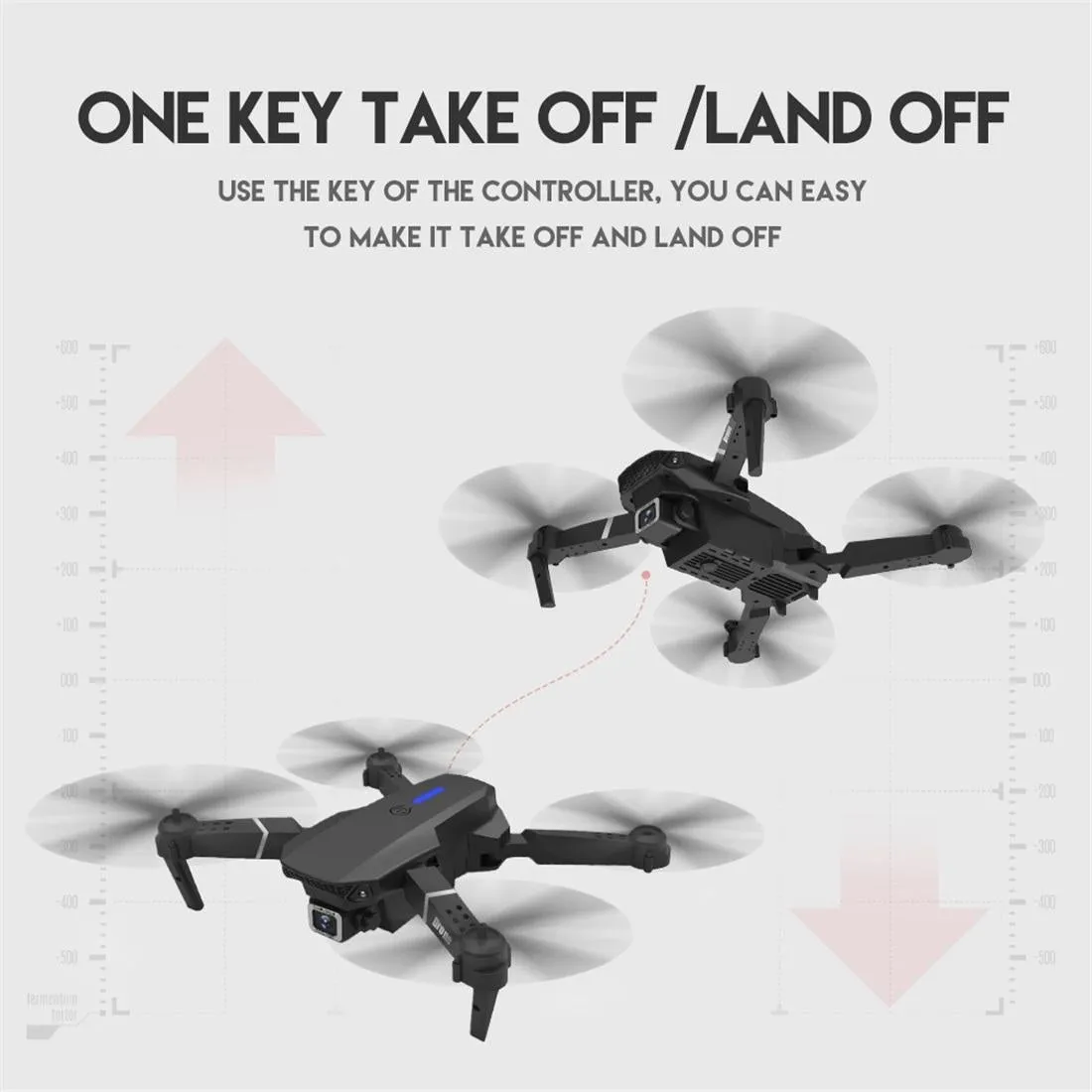 Foldable 4k Rc Quadcopter with Dual Hd Camera - Black