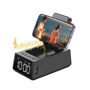 Foldable Bluetooth Speaker Stand with Alarm Clock