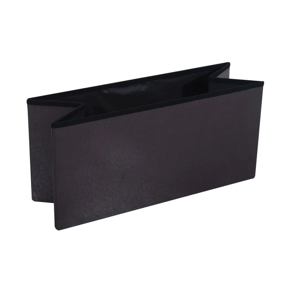 Folding Brown Faux Leather Storage Cube Ottoman Bench Seat PU Rectangular Footrest Stool Box