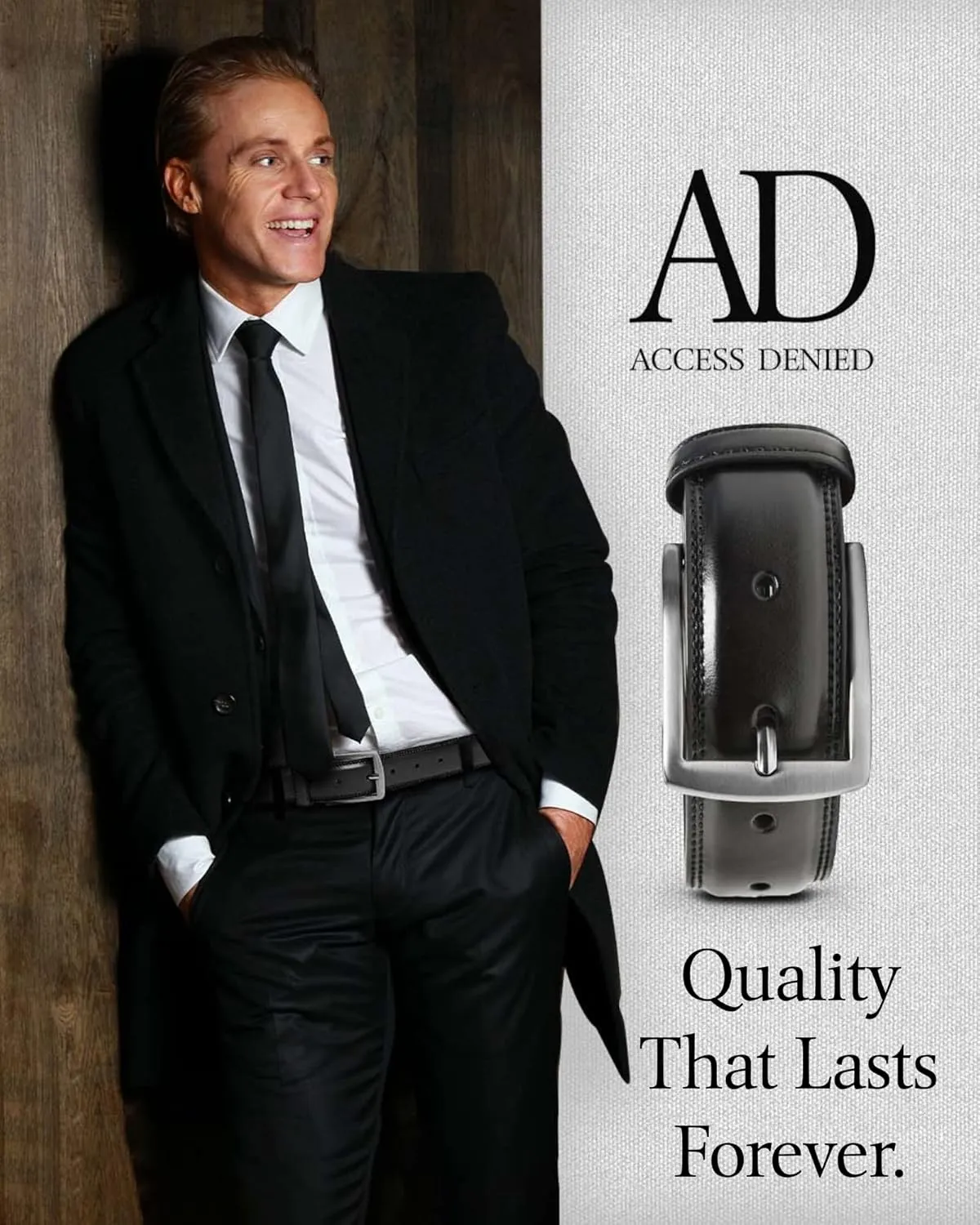 Genuine Leather Dress Belts For Men - Mens Belt For Suits, Jeans, Uniform With Single Prong Buckle - Designed in the USA
