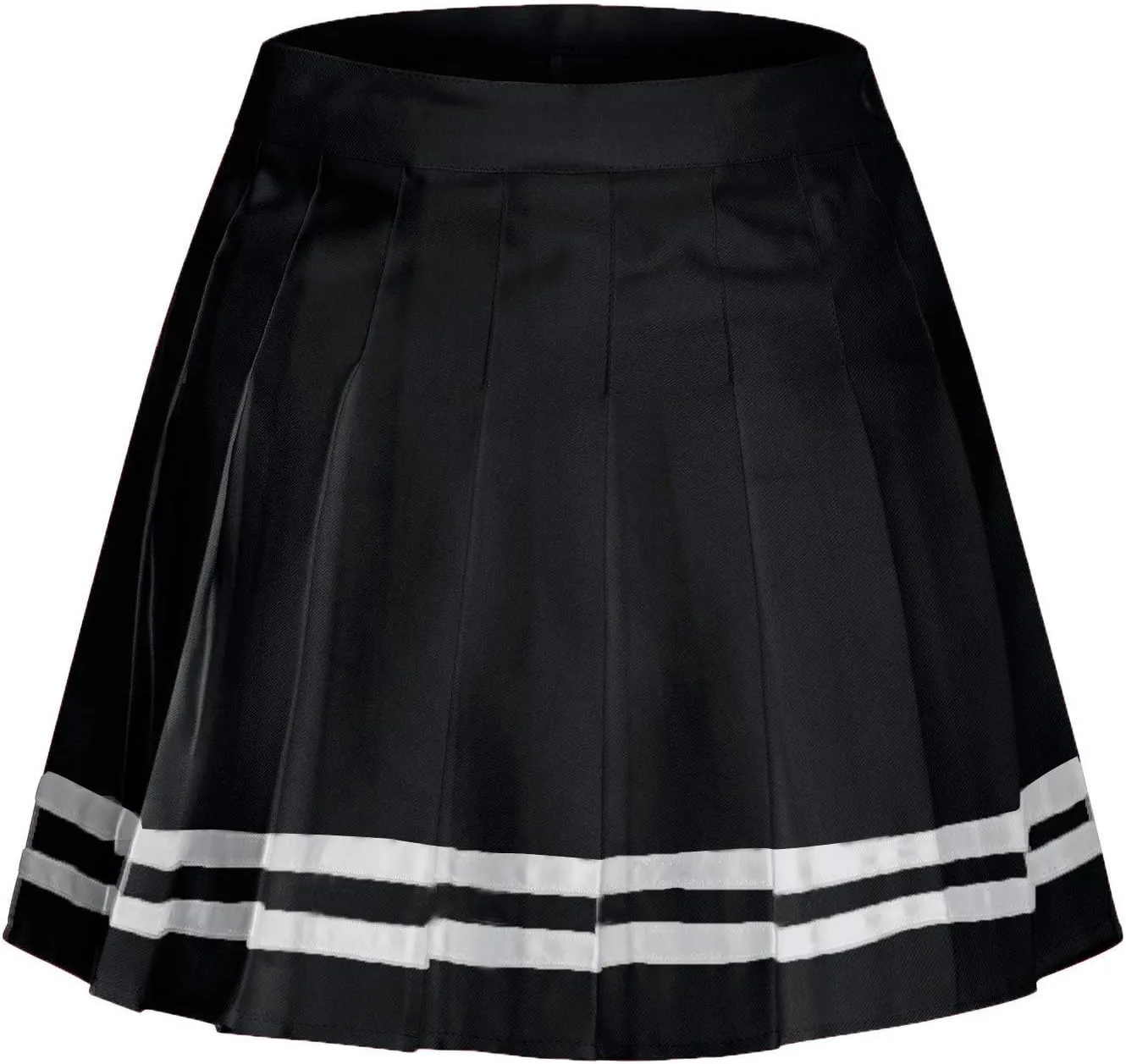 Girls Women High Waisted Pleated Skirt Plain Plaid A-line Mini Skirt Skater Tennis School Uniform Skirts Lining Shorts