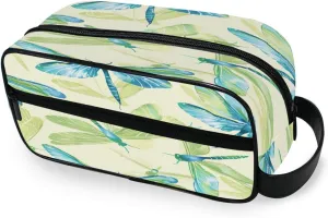 Green Dragonflies Travel Toiletry Bag for Women Men, Hanging Cosmetic Bag, Water Resistant Shaving Bag for Toiletries Accessories