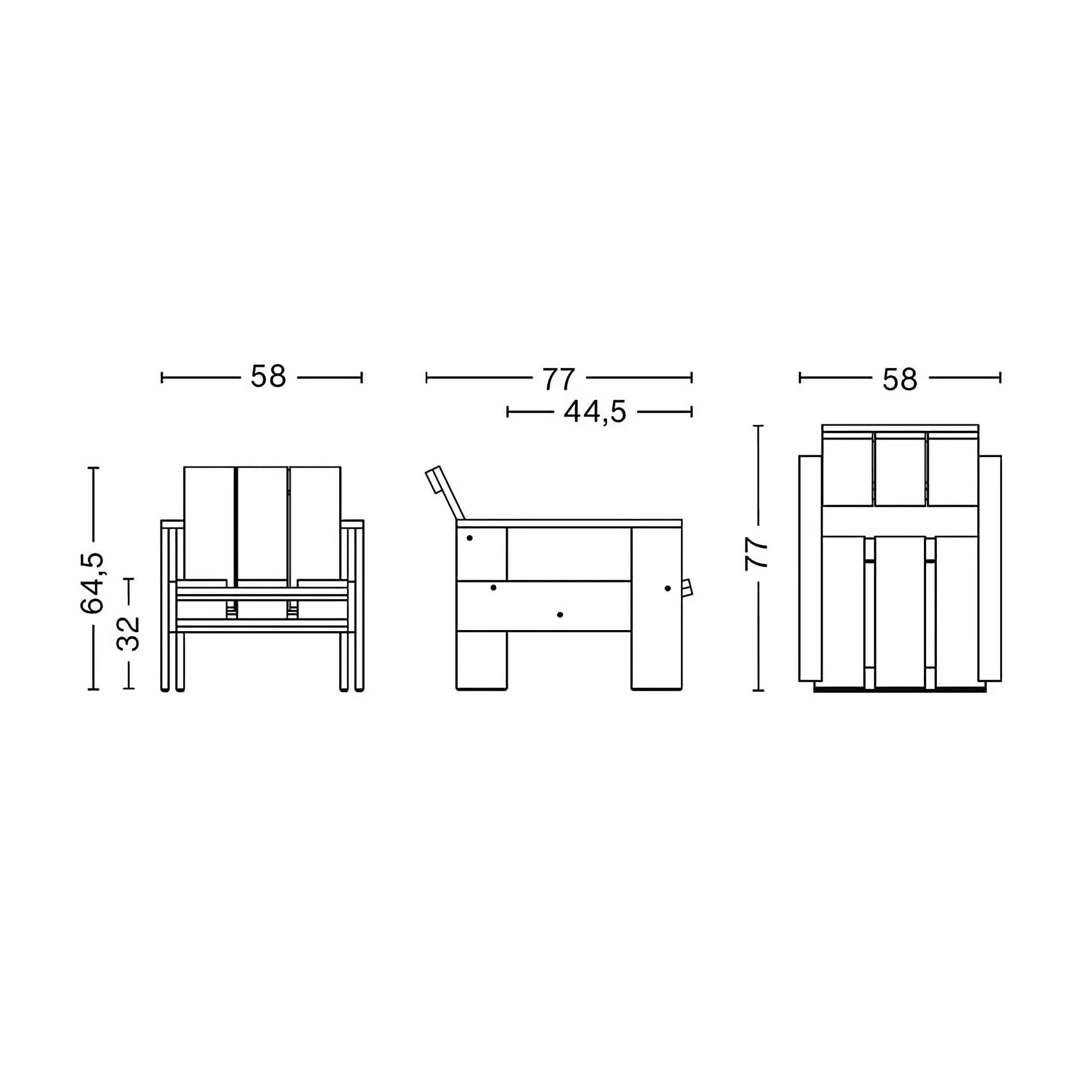 HAY Crate Lounge Chairs & Low Table Set