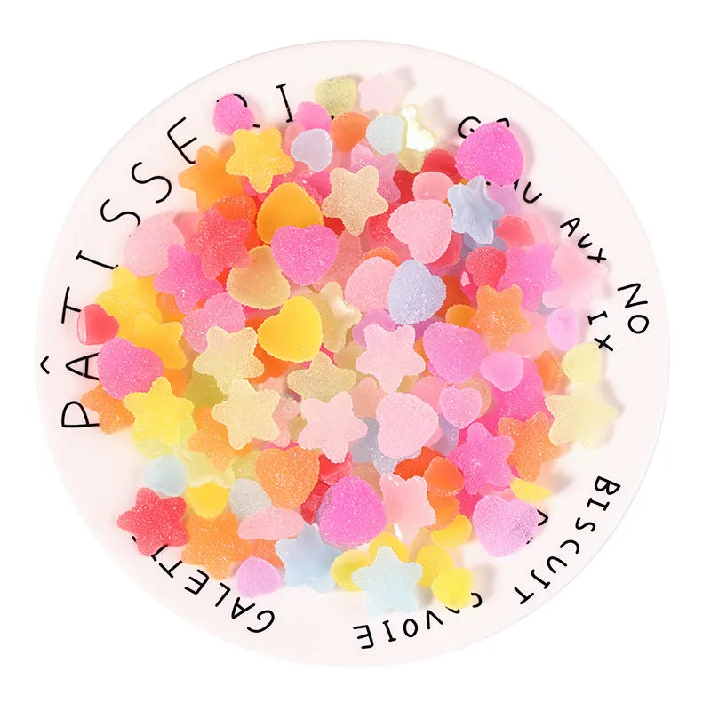 Heart/Star Shaped Nail Resin Charms