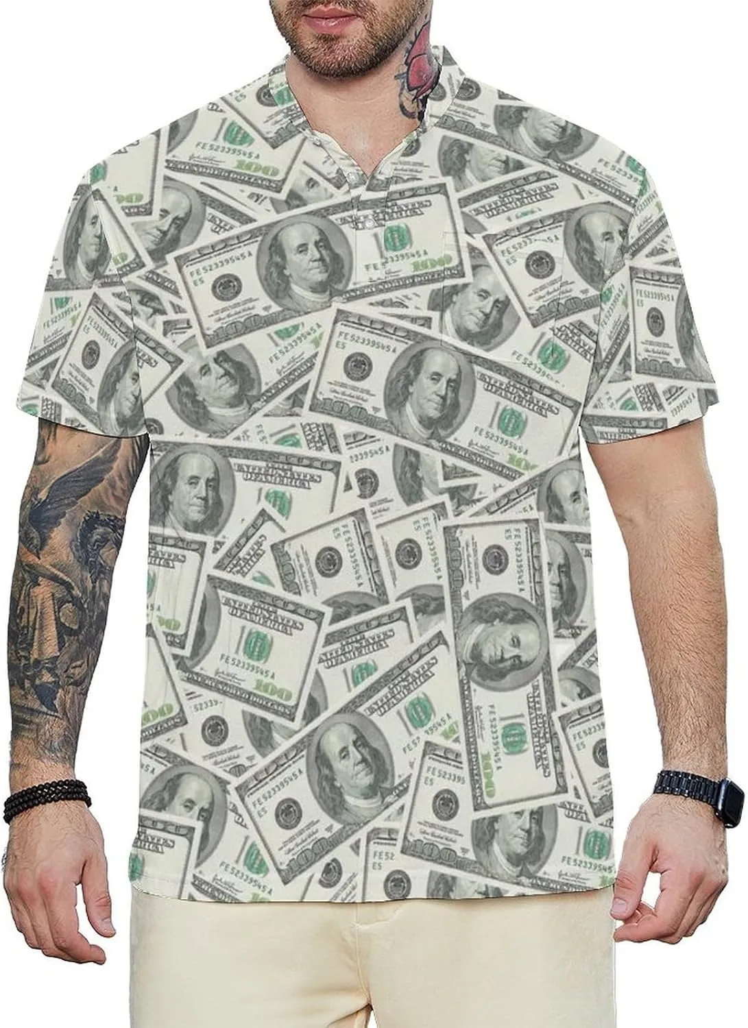Henley Shirts for Men Short Sleeve Henley T Shirts Band Collar Men's Summer Athletic Tee