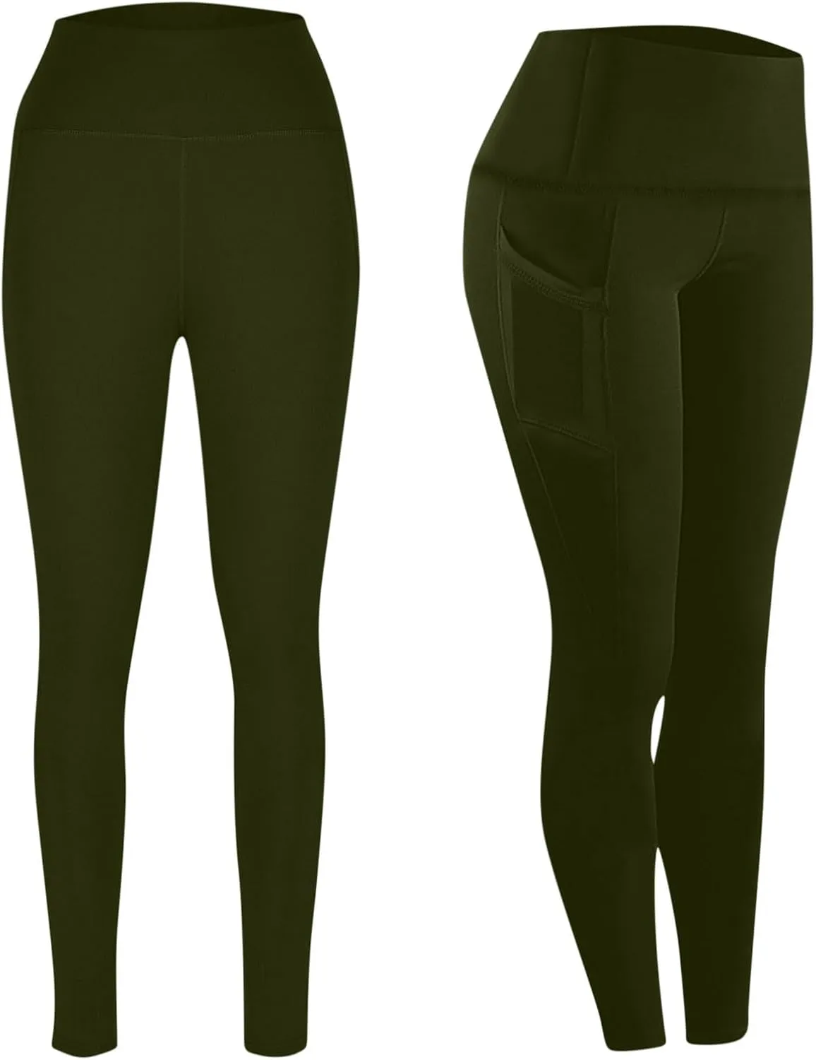 High Waisted Leggings with Pockets Women, No See Through Tummy Control Yoga Pants Workout Gym Leggings