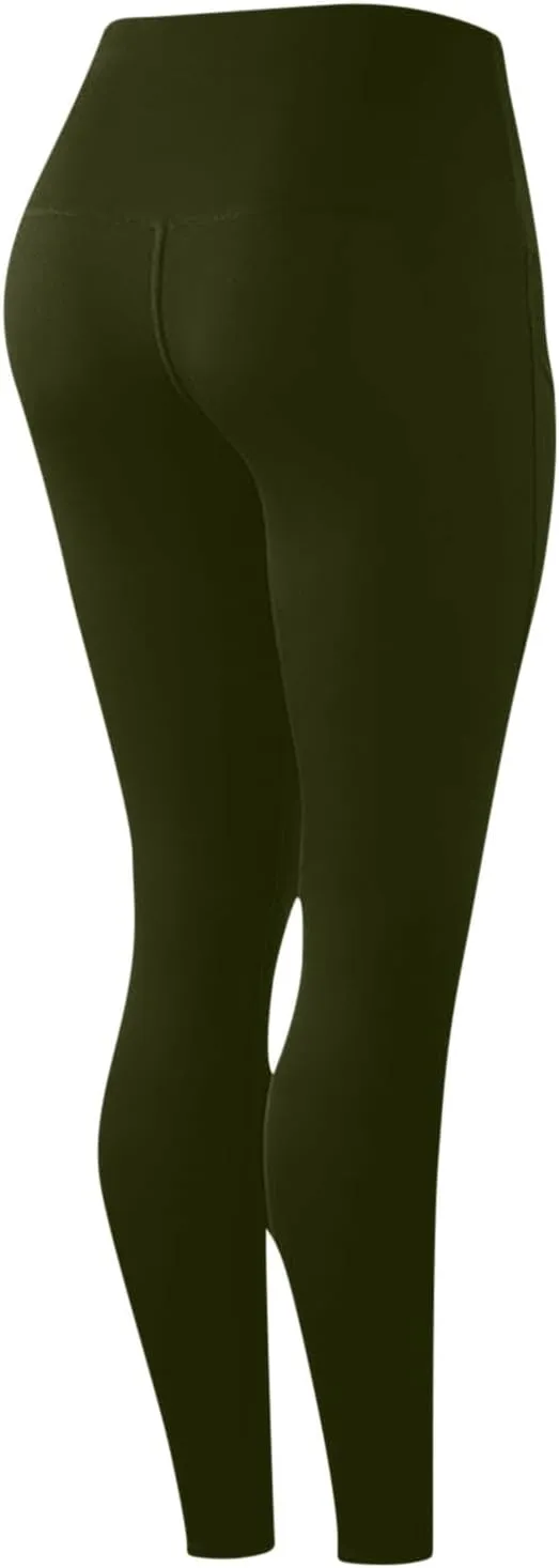 High Waisted Leggings with Pockets Women, No See Through Tummy Control Yoga Pants Workout Gym Leggings