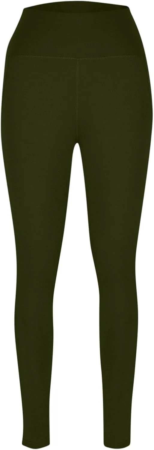High Waisted Leggings with Pockets Women, No See Through Tummy Control Yoga Pants Workout Gym Leggings