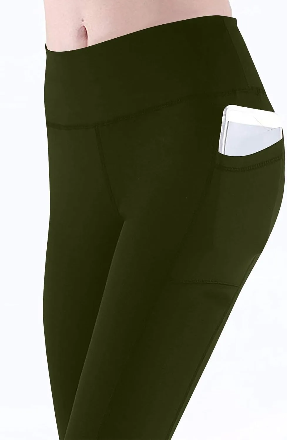 High Waisted Leggings with Pockets Women, No See Through Tummy Control Yoga Pants Workout Gym Leggings