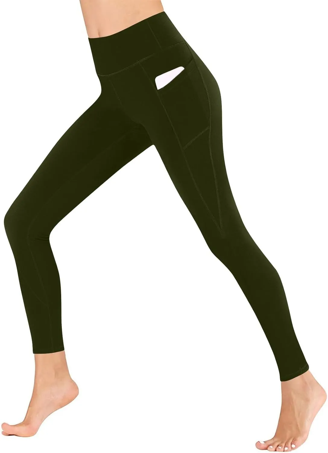 High Waisted Leggings with Pockets Women, No See Through Tummy Control Yoga Pants Workout Gym Leggings