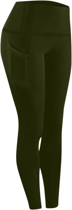 High Waisted Leggings with Pockets Women, No See Through Tummy Control Yoga Pants Workout Gym Leggings