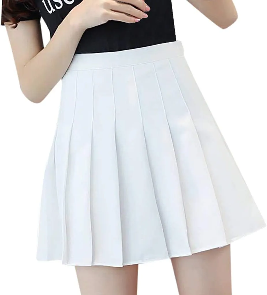 High Waisted Skirts for Women Fashion Pleated Summer Tummy Control A-Line Casual Midi Skirts Girls Trendy Clothes