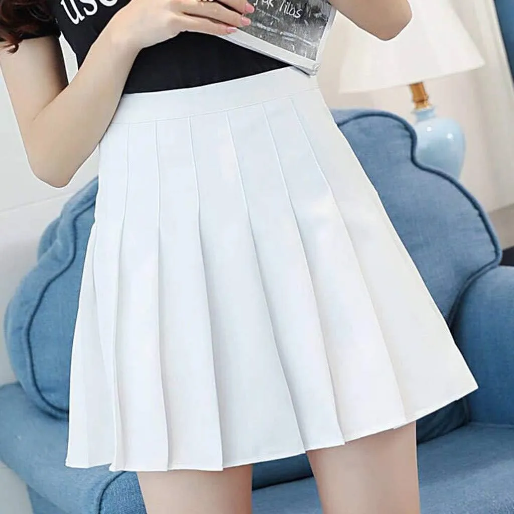 High Waisted Skirts for Women Fashion Pleated Summer Tummy Control A-Line Casual Midi Skirts Girls Trendy Clothes