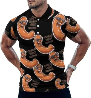 I'm On My Wurst Behavior Mens Polo Shirts Quick Dry Short Sleeve T-shirts Slim Tennis Collared Tees Tops