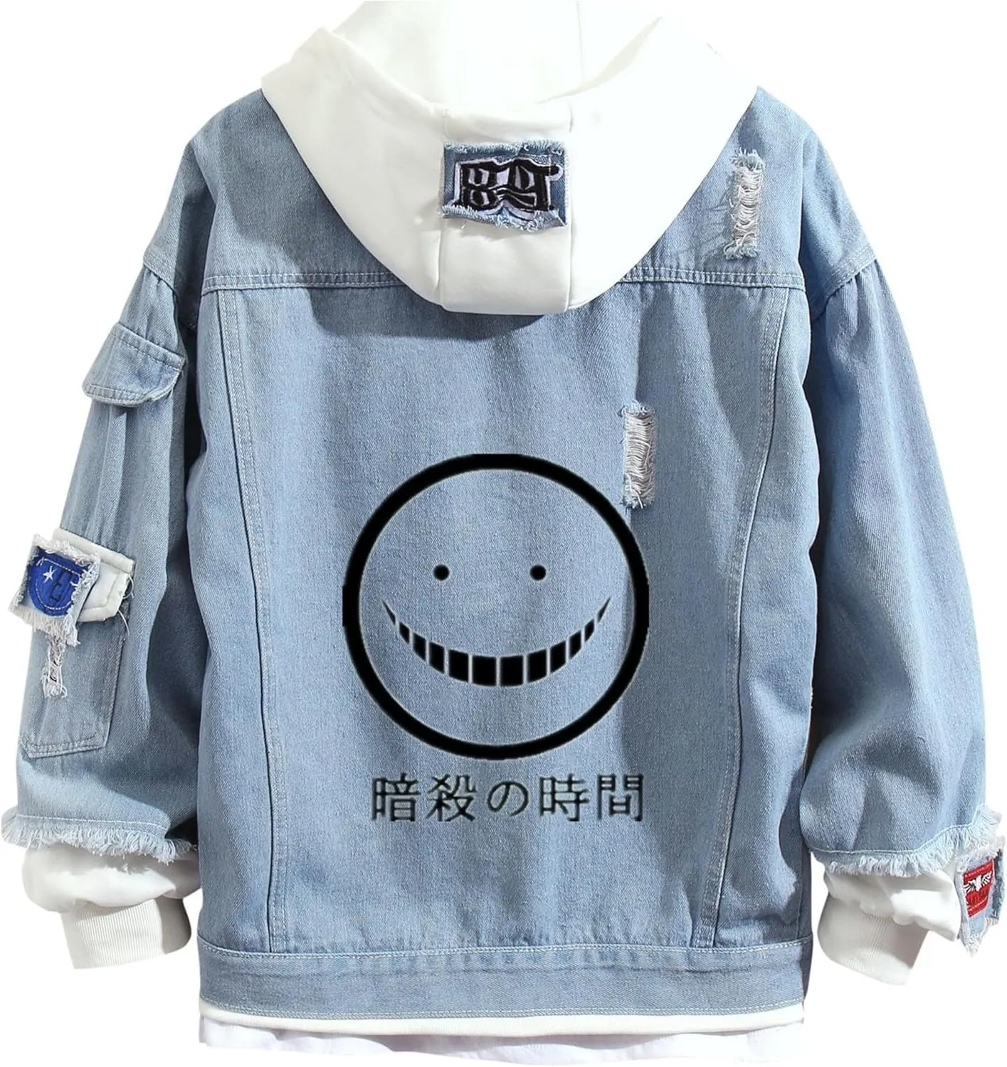 ISaikoy Anime Assassination Classroom Denim Jacket Hoodie Pullovers Sweatshirt Fleeces Costume