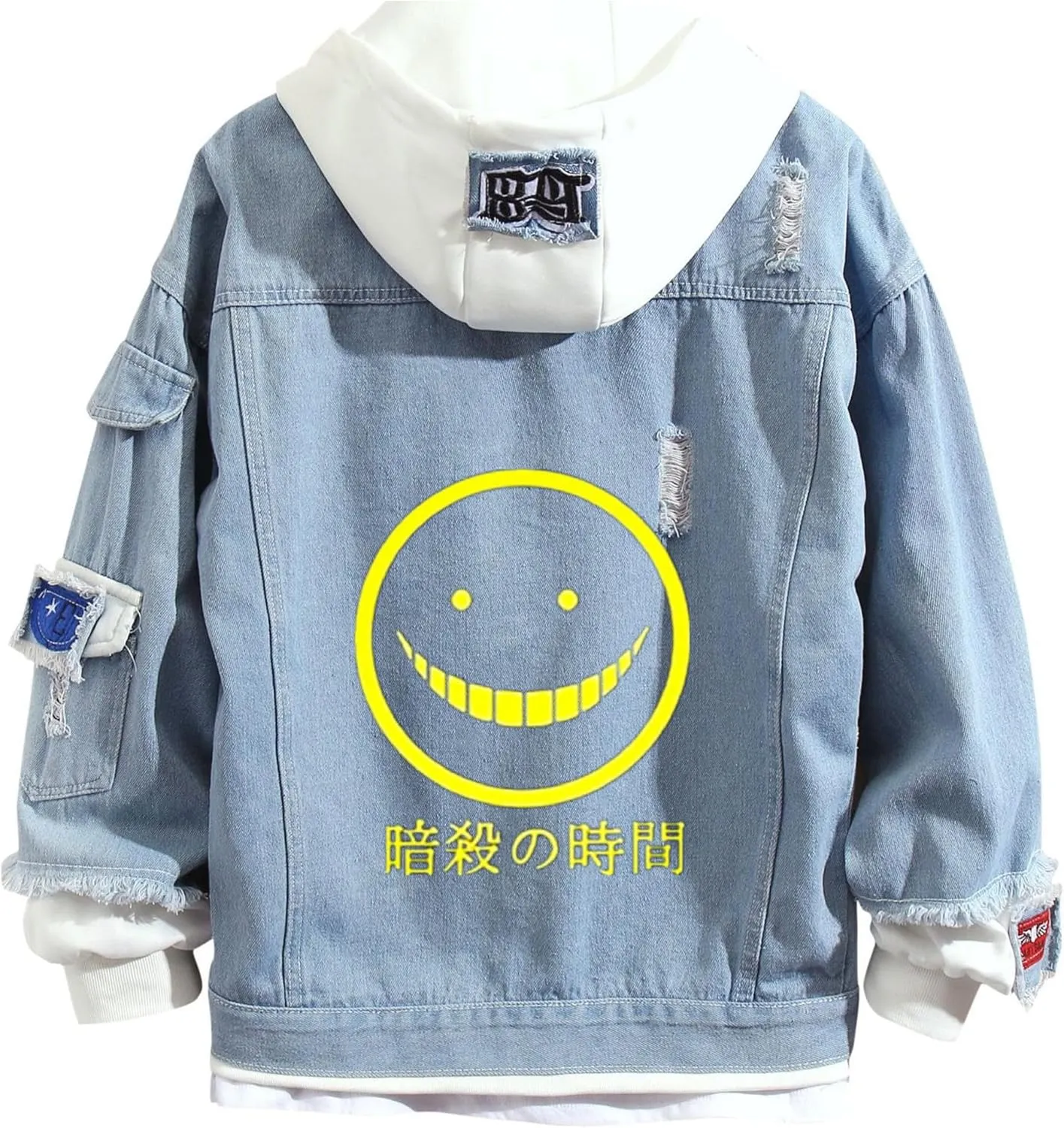 ISaikoy Anime Assassination Classroom Denim Jacket Hoodie Pullovers Sweatshirt Fleeces Costume
