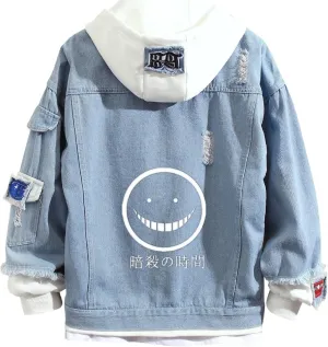ISaikoy Anime Assassination Classroom Denim Jacket Hoodie Pullovers Sweatshirt Fleeces Costume