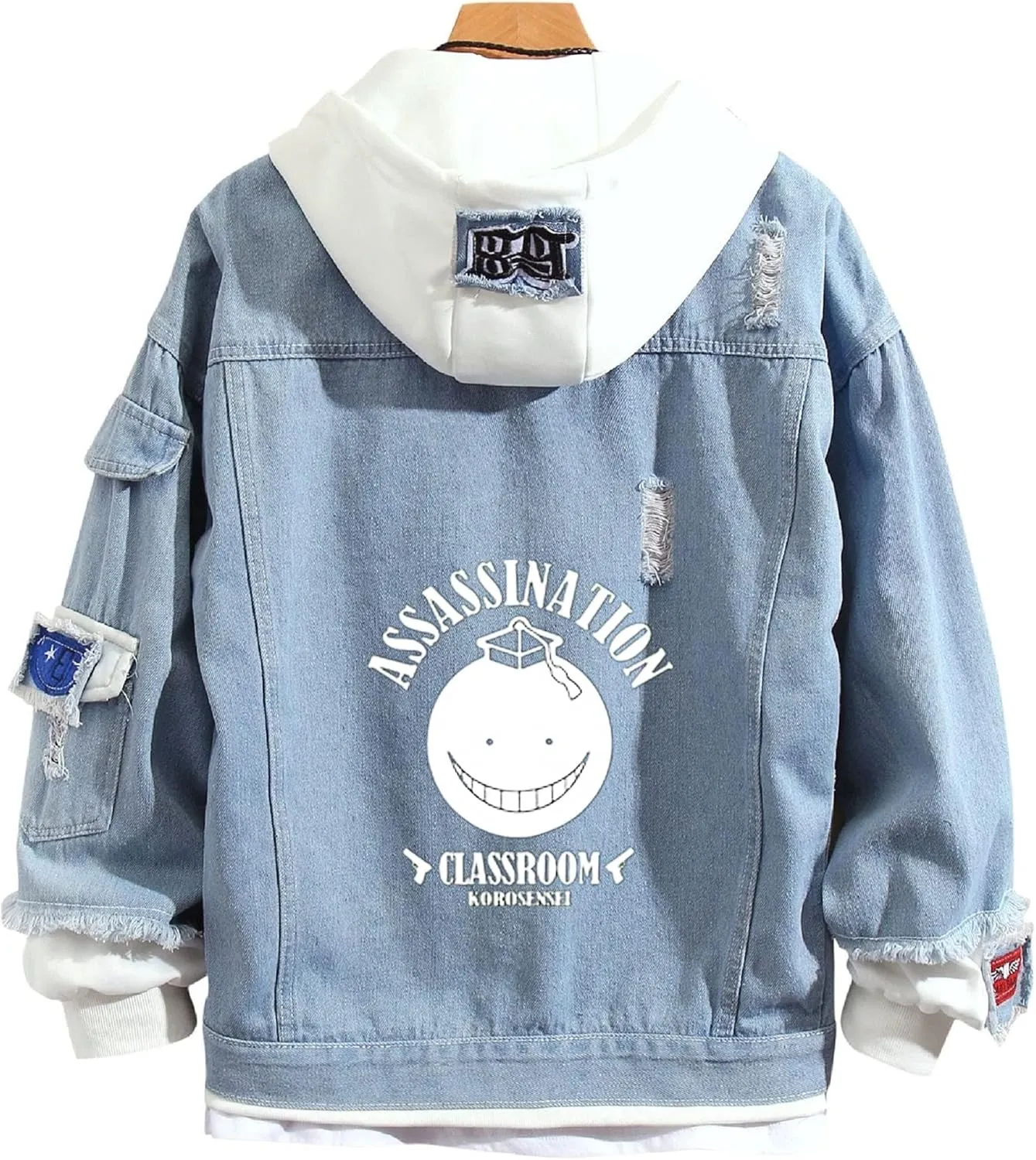 ISaikoy Anime Assassination Classroom Denim Jacket Hoodie Pullovers Sweatshirt Fleeces Costume
