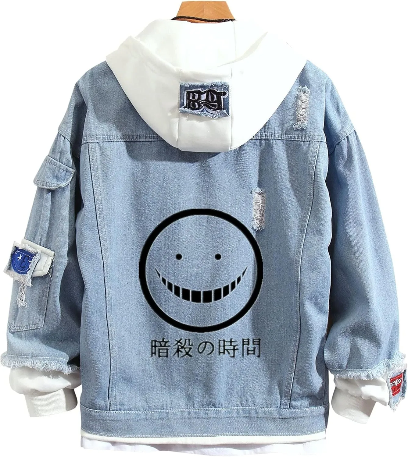 ISaikoy Anime Assassination Classroom Denim Jacket Hoodie Pullovers Sweatshirt Fleeces Costume