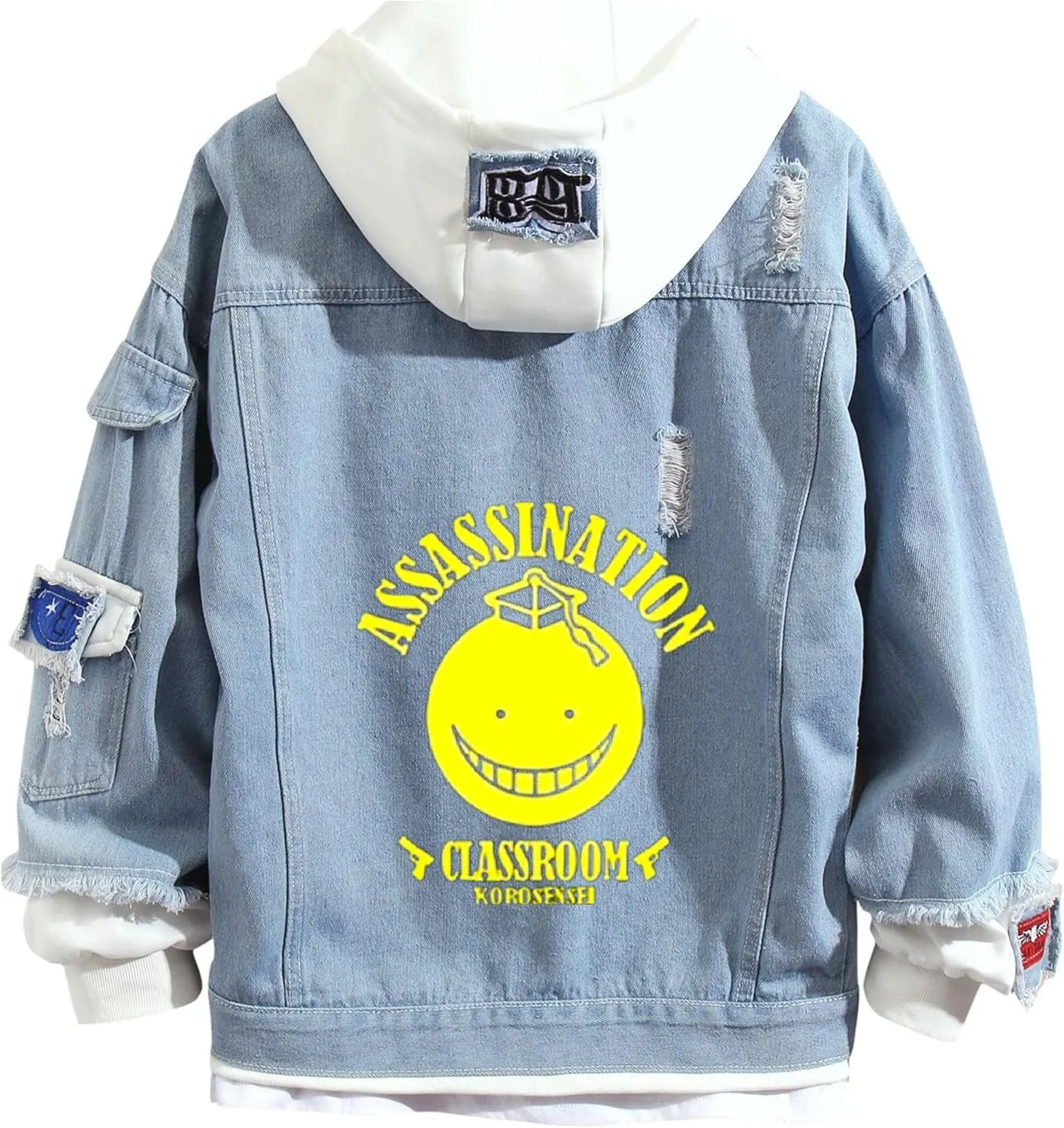 ISaikoy Anime Assassination Classroom Denim Jacket Hoodie Pullovers Sweatshirt Fleeces Costume