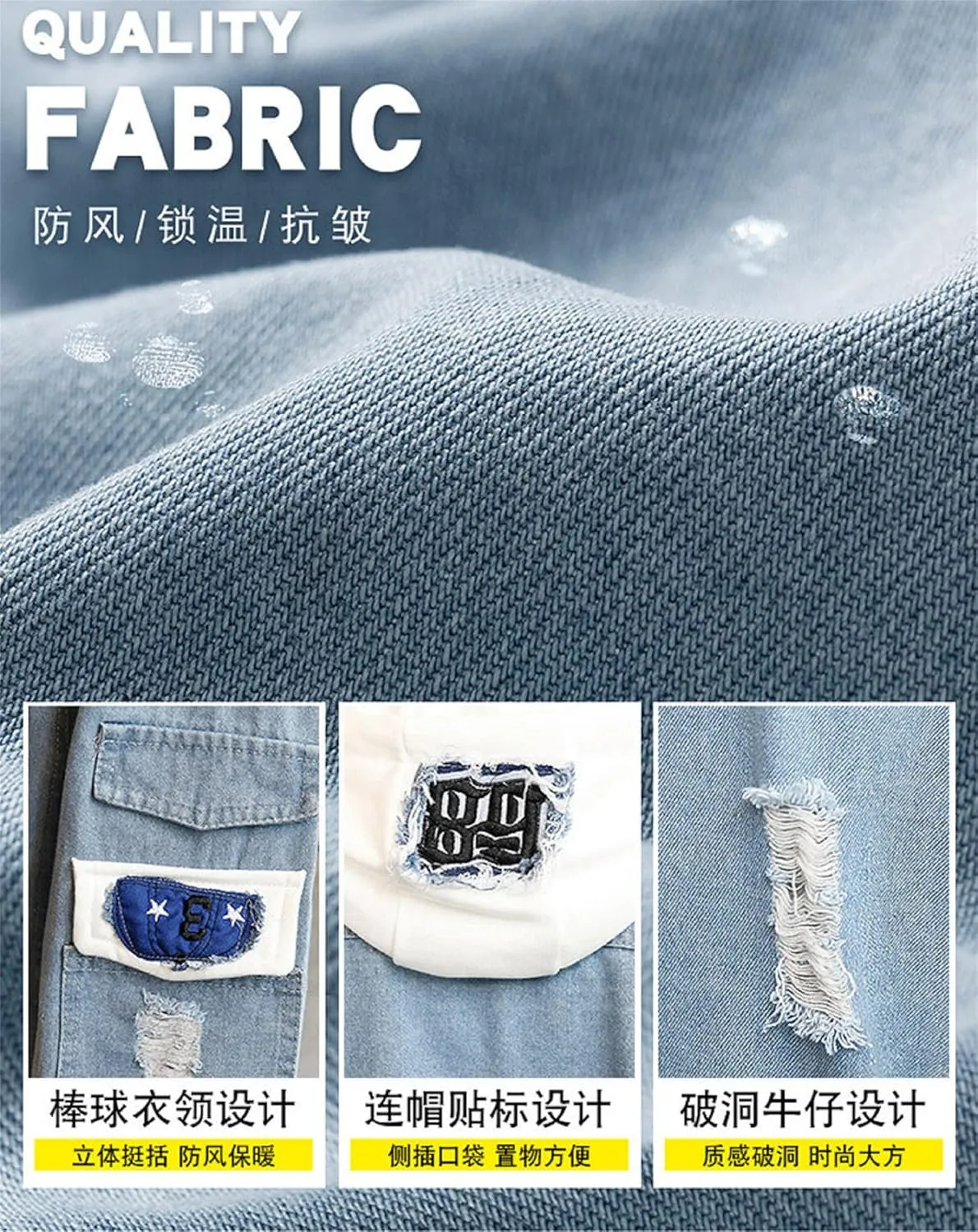 ISaikoy Anime BEASTARS Denim Jacket Legoshi Jeans Long Sleeve Sweatshirt Sweater Hoodie Pullovers