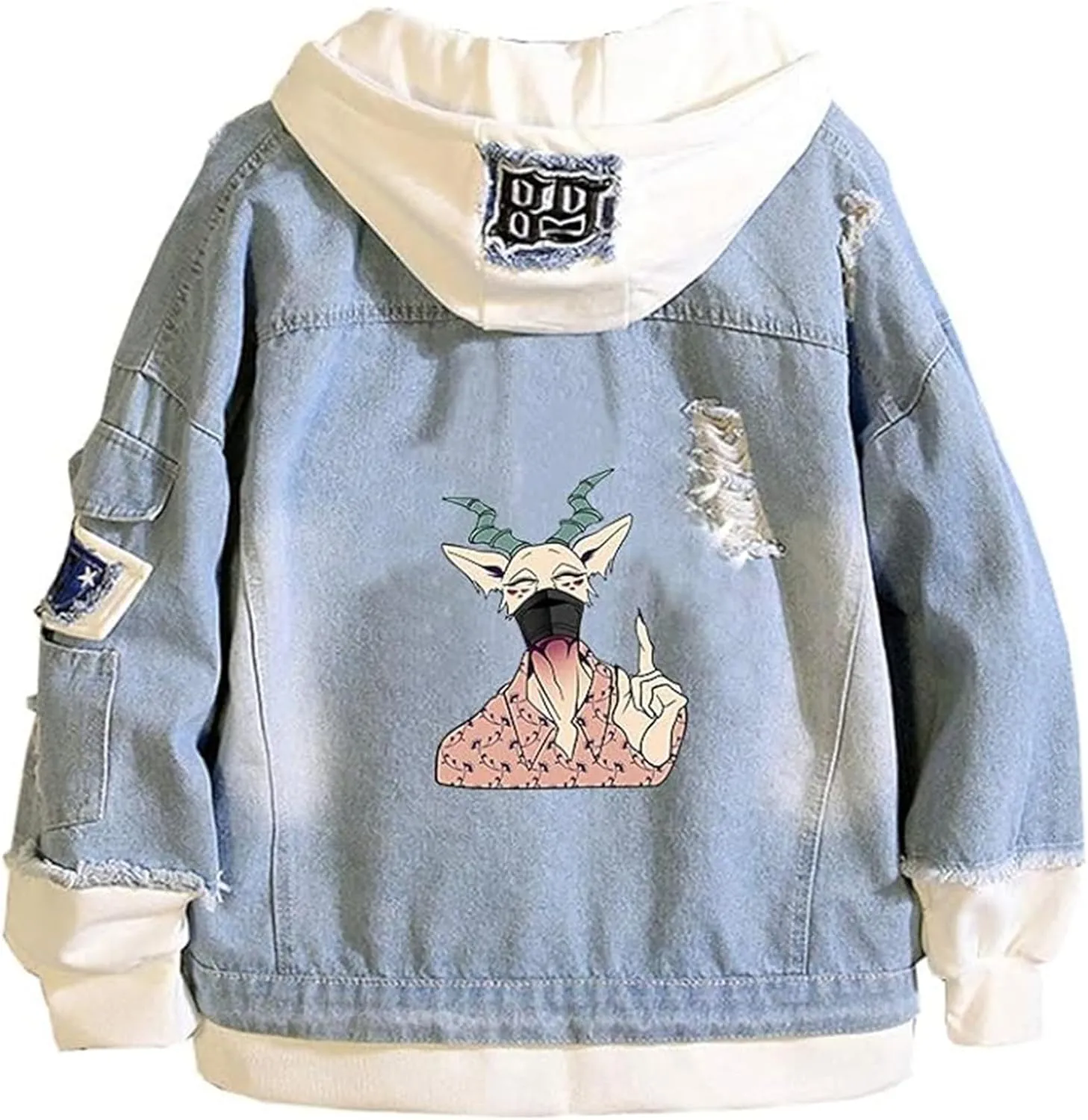 ISaikoy Anime BEASTARS Denim Jacket Legoshi Jeans Long Sleeve Sweatshirt Sweater Hoodie Pullovers